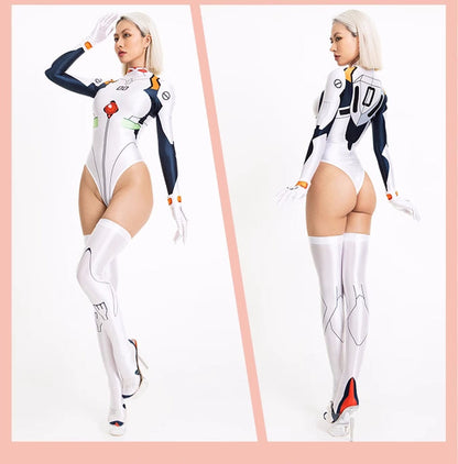 Anime Style Spandex Cosplay BodySuit Plugsuit Halloween Costume