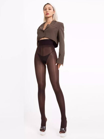 20D Crotchless High Waist Pantyhose Nylon Tights