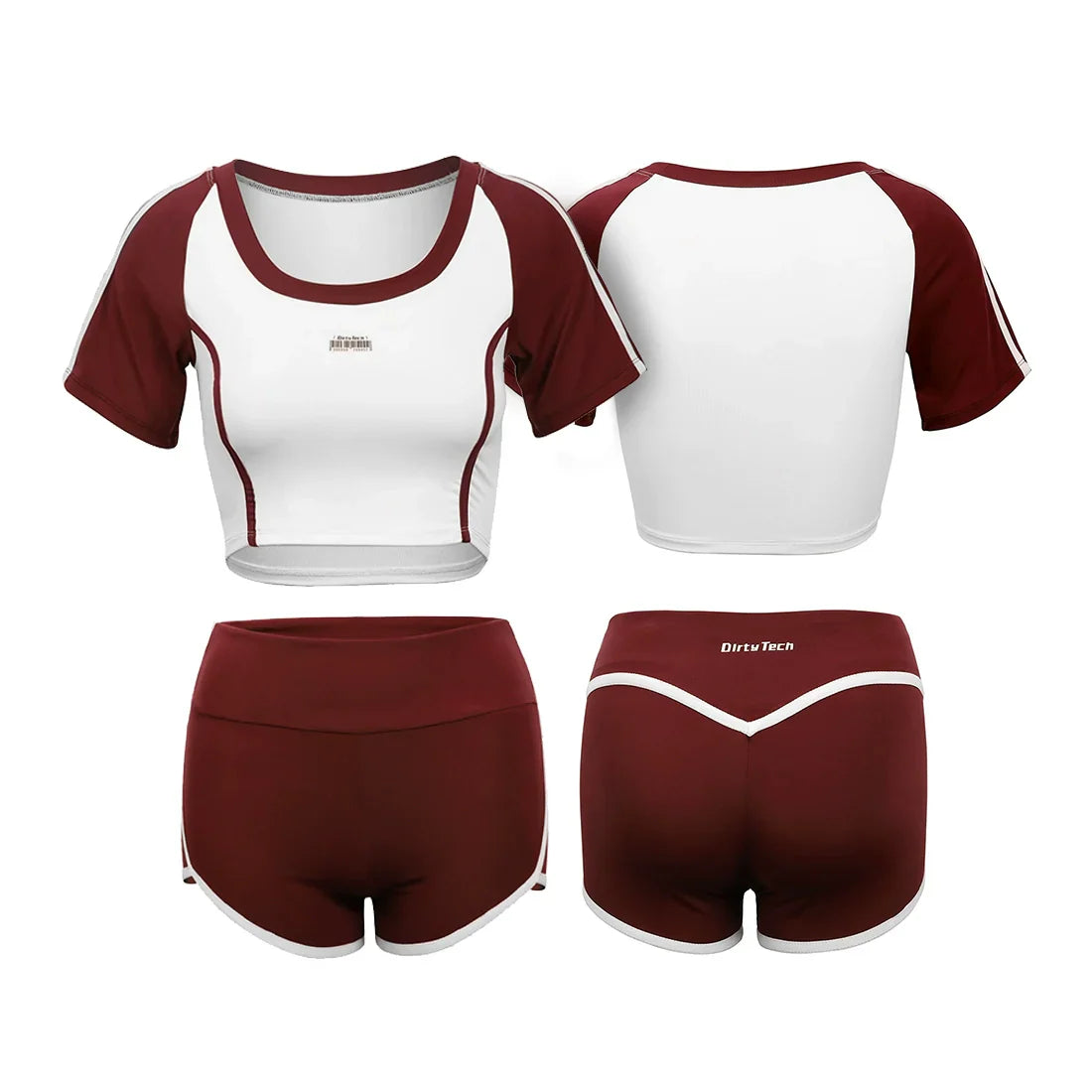 Anime Style 3-Piece Short Gymnastics Uniform Volleyball Sports Activewear