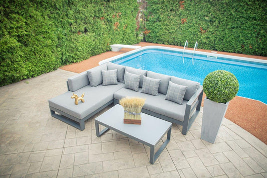 Oasis 3-Piece Aluminum Outdoor Sectional - AURABAGS SHOP