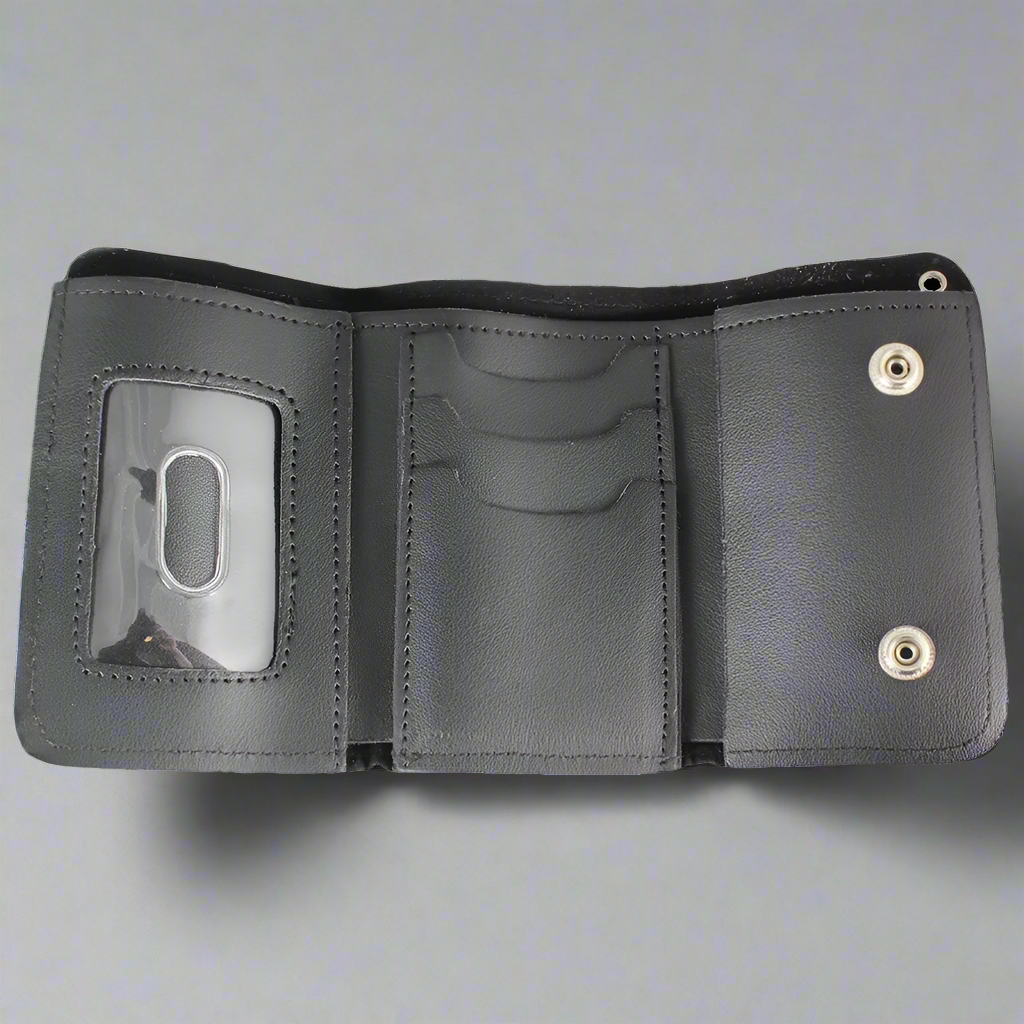 Open Road Men's Chrome Plated Chain Leather Wallet