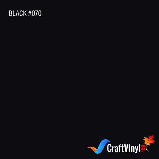 Oracal 651 Gloss Black Vinyl #070 12''x  20ft