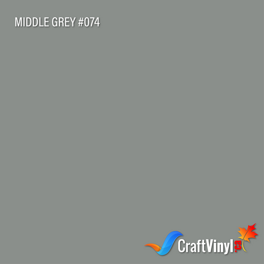 Oracal 651 Glossy Middle Grey Vinyl #074 12''x5ft