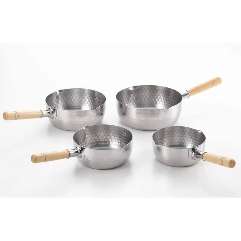 Yoshikawa Yukihira Topf 24 cm | 3,6 L Edelstahl mit Holzgriff