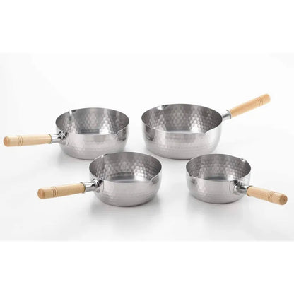 Yoshikawa Yukihira Topf 24 cm | 3,6 L Edelstahl mit Holzgriff