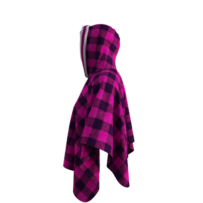Pook Poncho - Adult Pink Polar Fleece w/ Snap Fastners