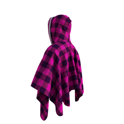 Pook Poncho - Adult Pink Polar Fleece w/ Snap Fastners