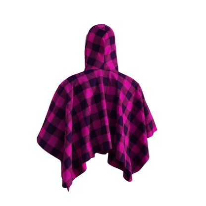Pook Poncho - Adult Pink Polar Fleece w/ Snap Fastners