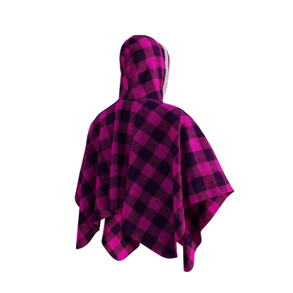 Pook Poncho - Adult Pink Polar Fleece w/ Snap Fastners