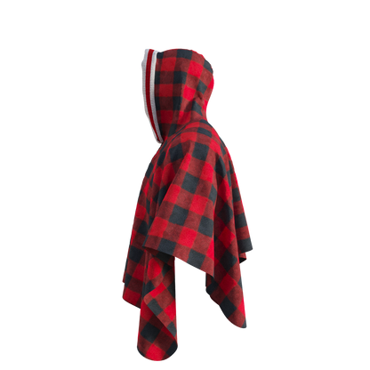 Pook Poncho - Adult Red Polar Fleece w/ Snap Fastners
