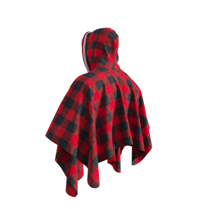 Pook Poncho - Adult Red Polar Fleece w/ Snap Fastners