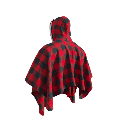 Pook Poncho - Adult Red Polar Fleece w/ Snap Fastners