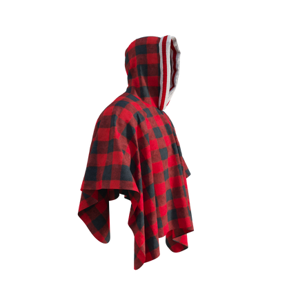 Pook Poncho - Adult Red Polar Fleece w/ Snap Fastners