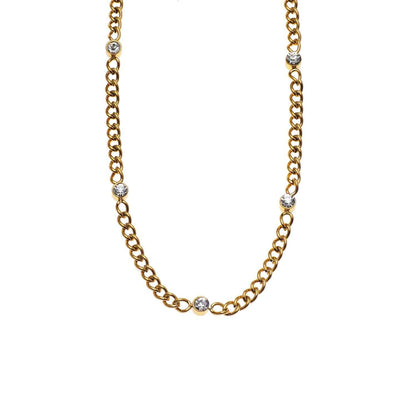 Style PENIQUIK: Zirconia Beaded Chain Necklace
