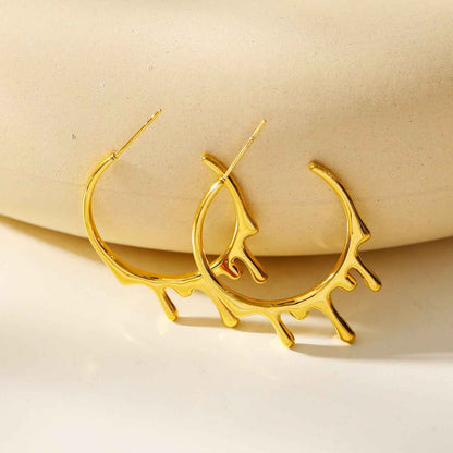 VASILIKI: 'Artistry in Motion' Drip-Paint Hoop Earrings
