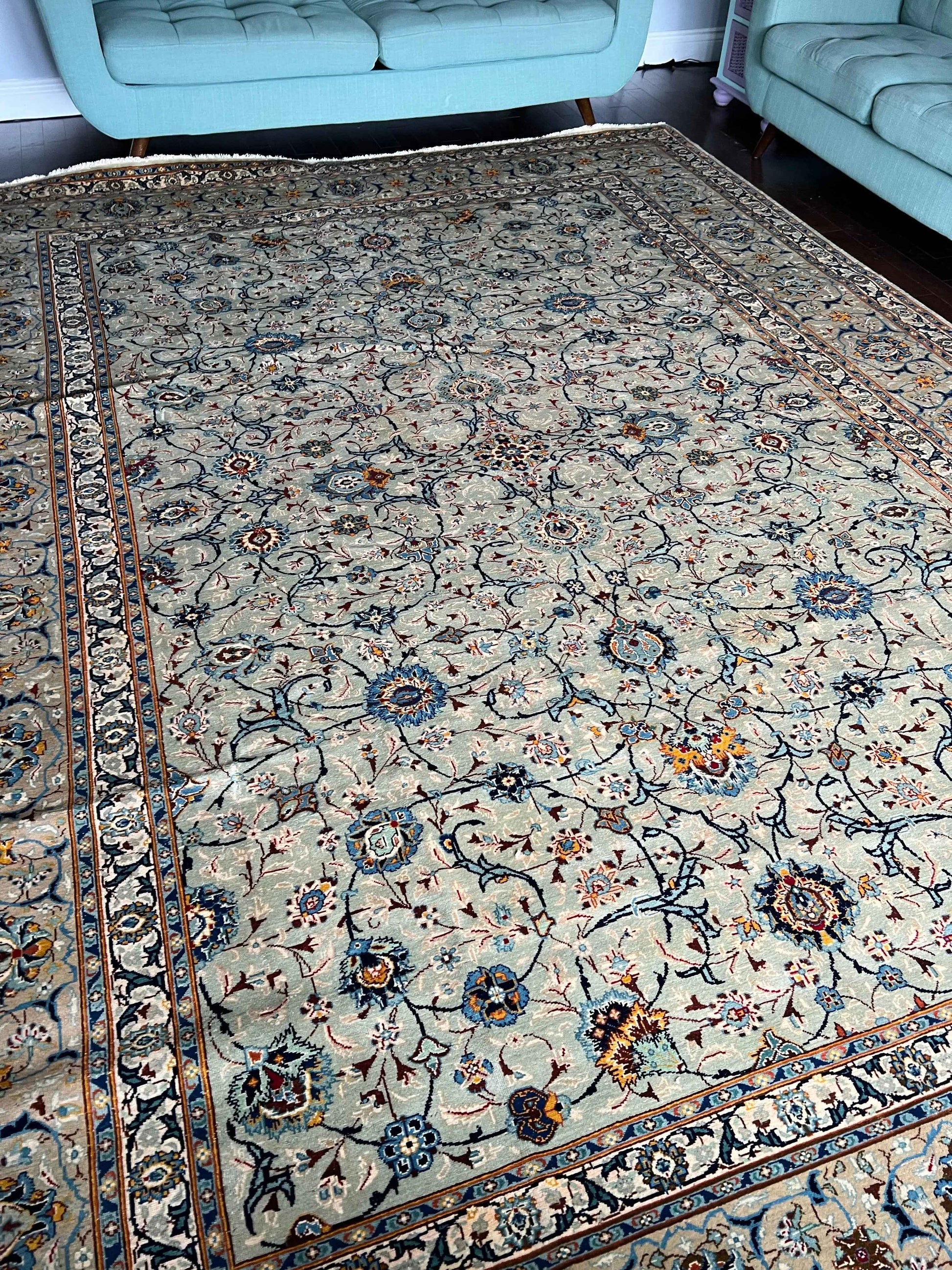 Persian Kashan Rug | 13’ 2” x 9’ 9”