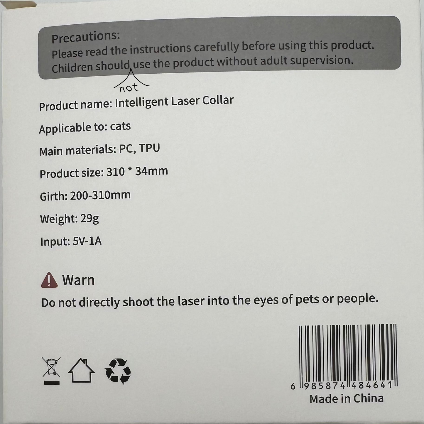 Cat Laser Collar Toy