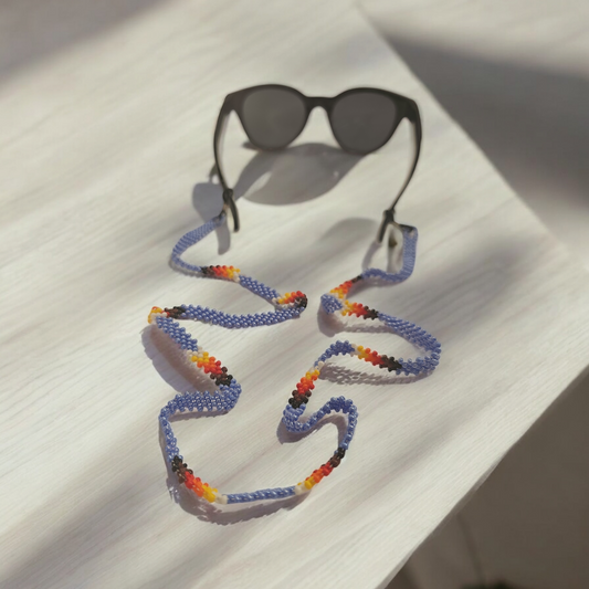 Artisan Handwoven Glasses Chain (Purple)