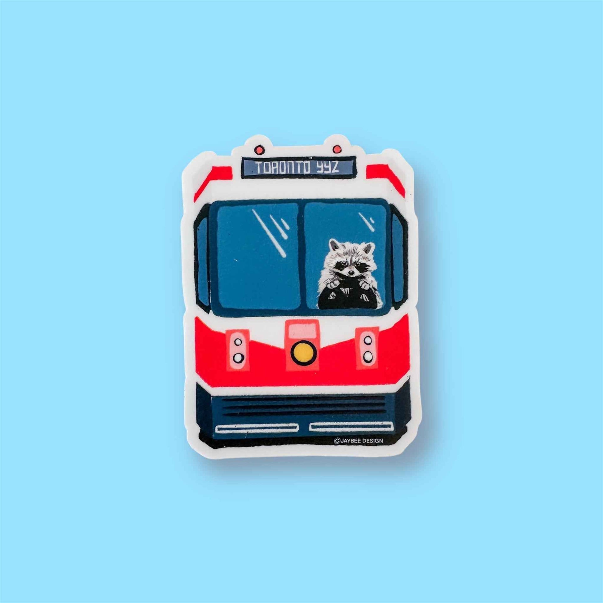 YYZ Streetcar W/ Raccoon Vinyl Sticker