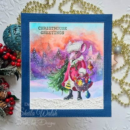 Pink Ink Designs Mouserella 6 in x 8 in Clear Stamp Set