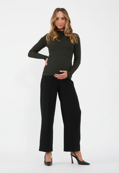 Alexa Wide Leg Maternity Pant Black