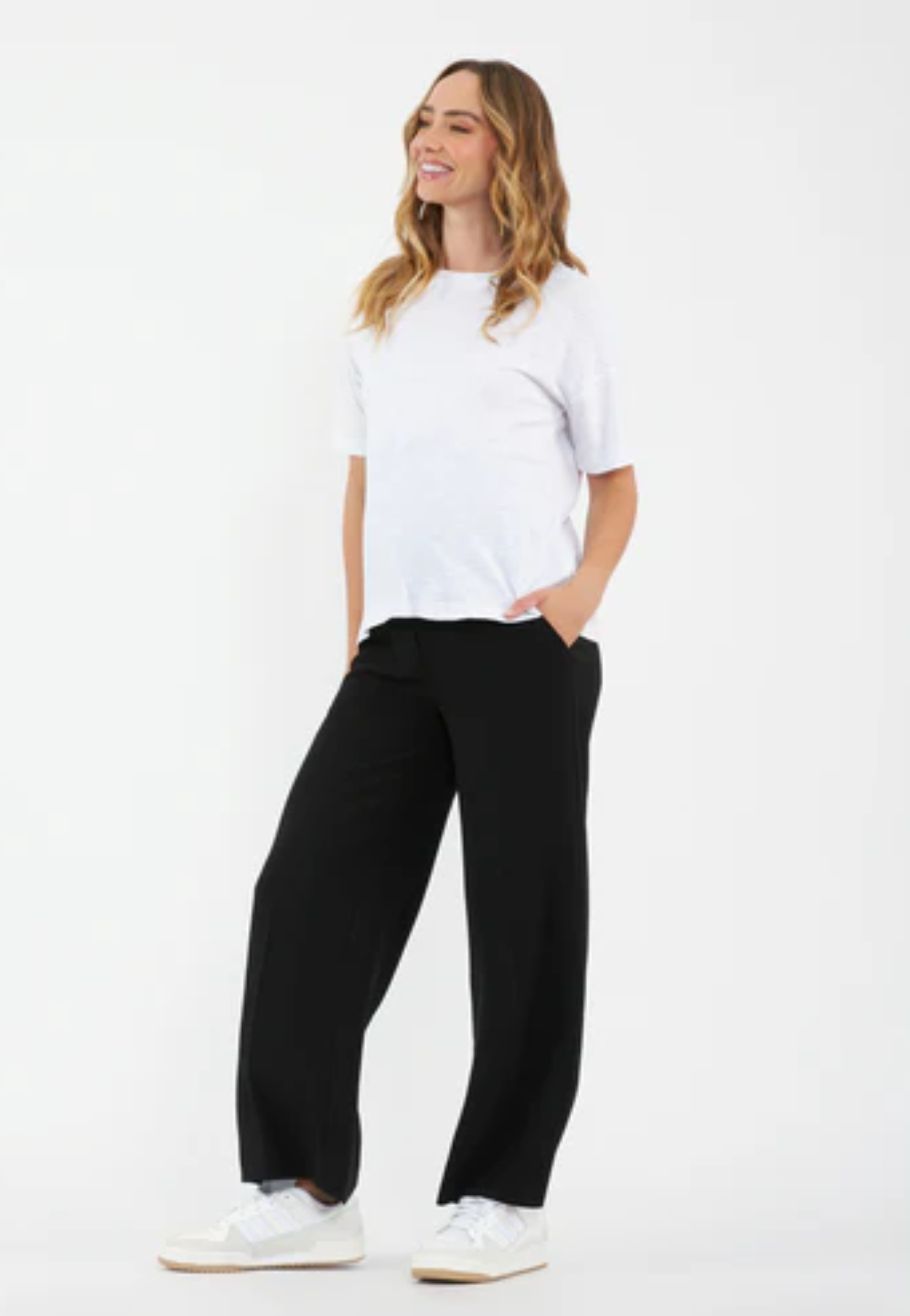 Alexa Wide Leg Maternity Pant Black