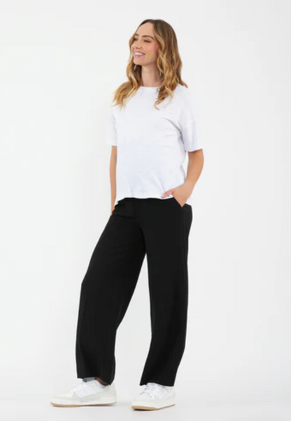 Alexa Wide Leg Maternity Pant Black