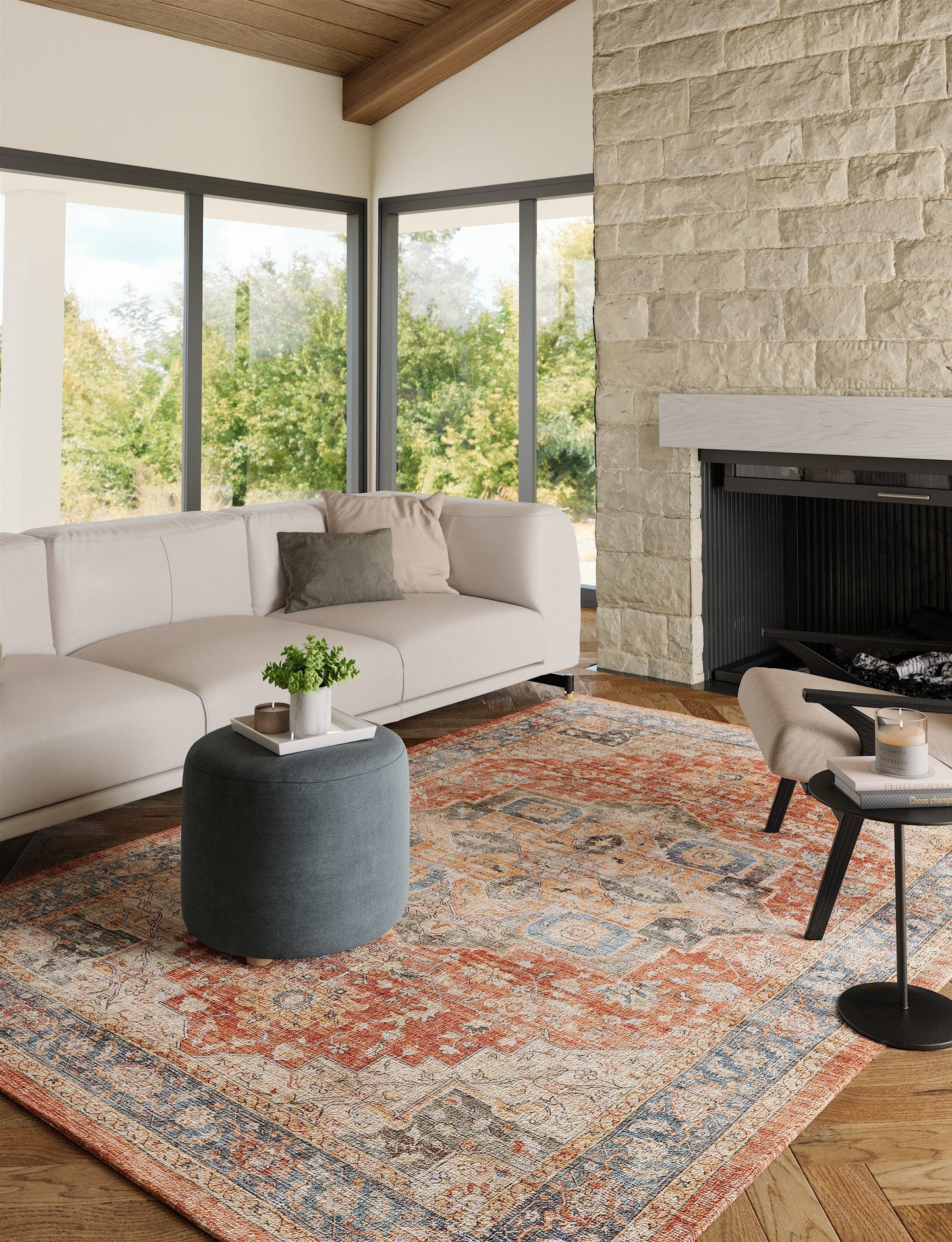 Rivka Terracota Ocean Rug