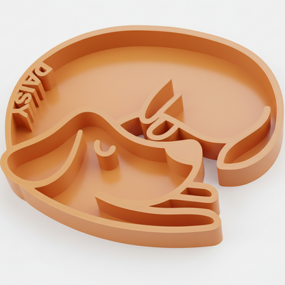 Personalized Pet Puzzle Feeder Bowl | Dog Shaped