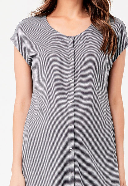 Blake Organic Short Sleeve Maternity and Nursing Nightgown