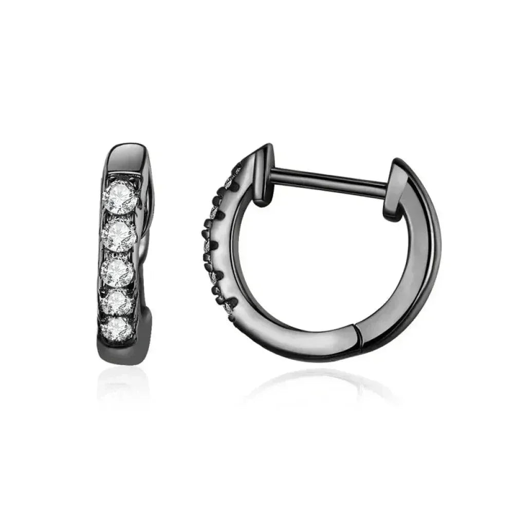 14K Gold Plated 925 Sterling Silver Cubic Zirconia Cuff Earrings - Trendy and Chic