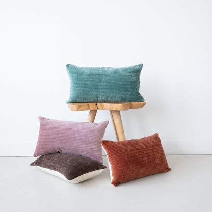 VELVET - RIBBED RUST