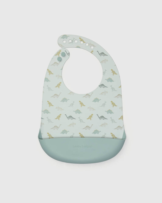 Silicone Bib Printed - Dino Friends