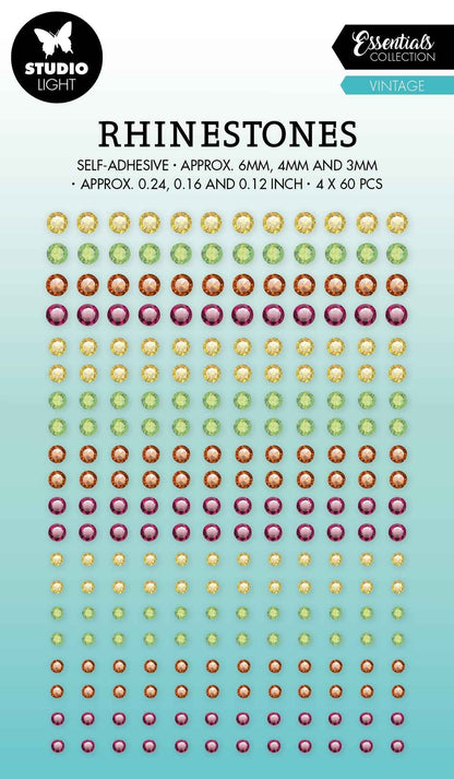 SL Self-Adhesive Rhinestones Vintage Essentials 105x180x4mm 240 PC nr.03