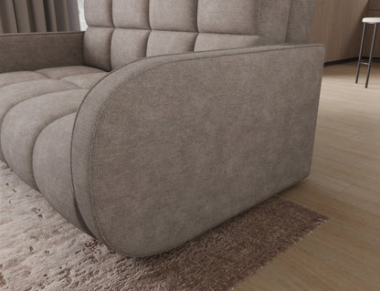 Deverio 3 Seater Condo Size Storage Sleeper Sofa - Mocha Brown
