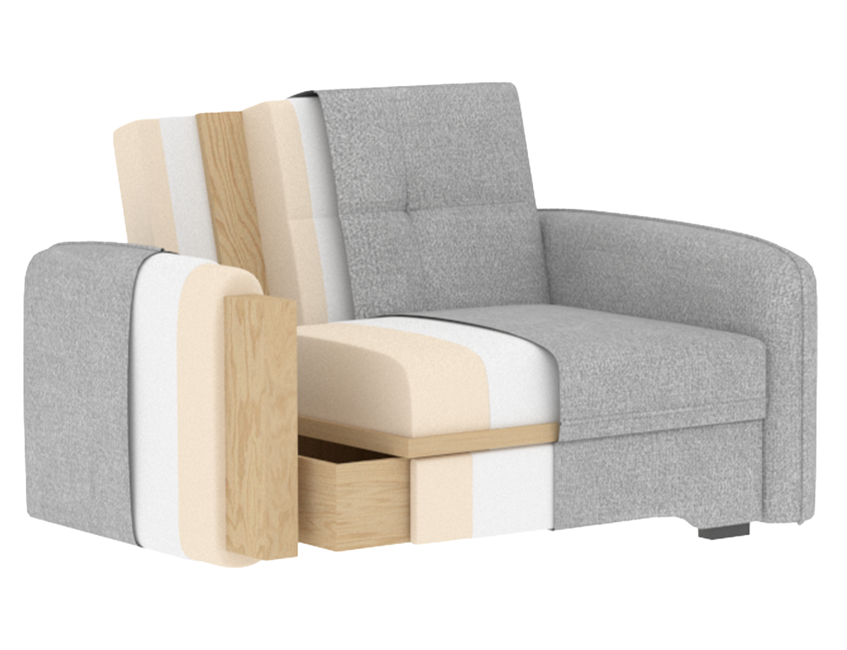 Laine Condo Style 1 Seater Storage Sleeper Sofa - Navy Blue