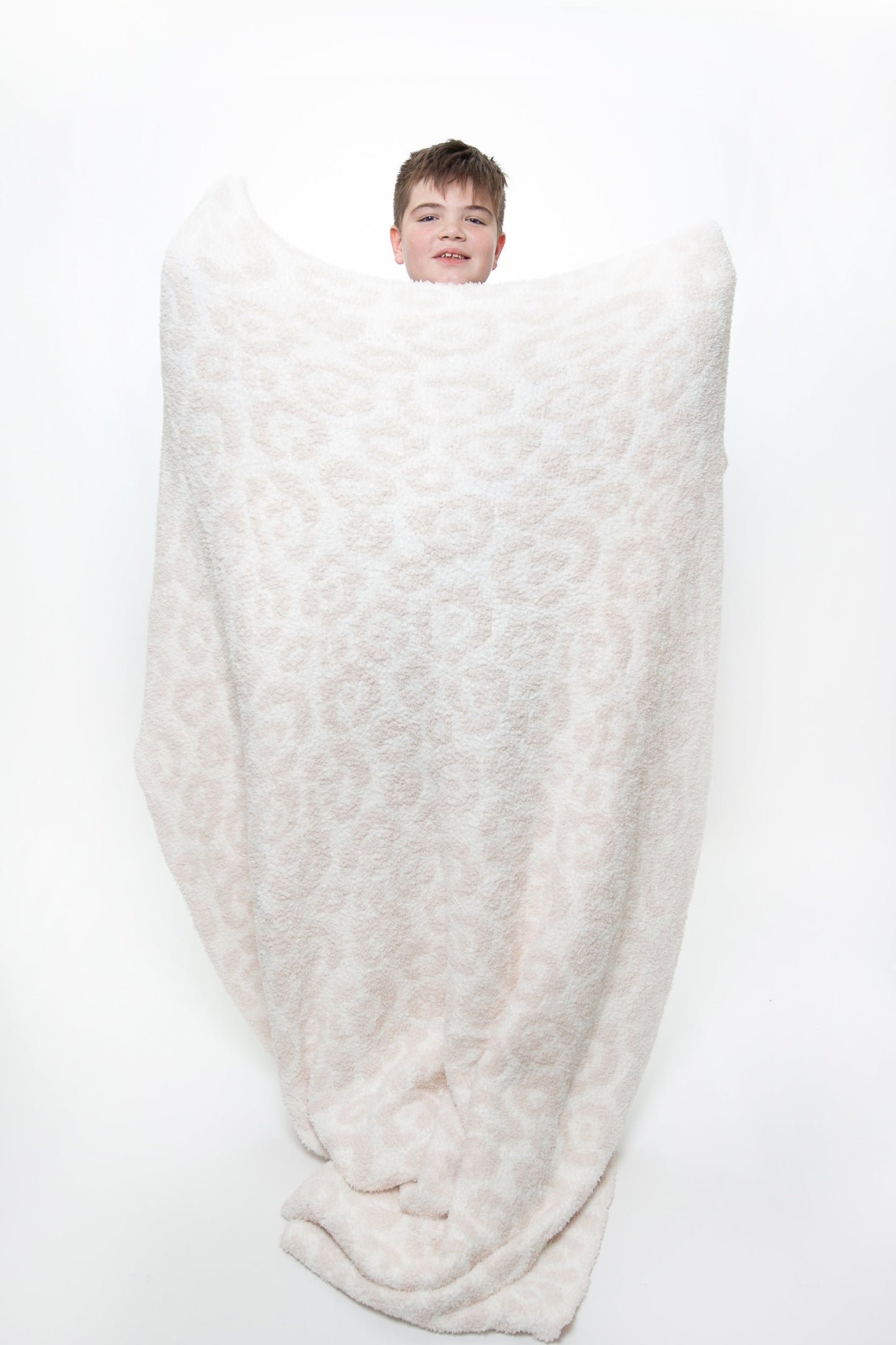 Blushing Beige & Off White Leopard 2.0 Print Extended Throw
