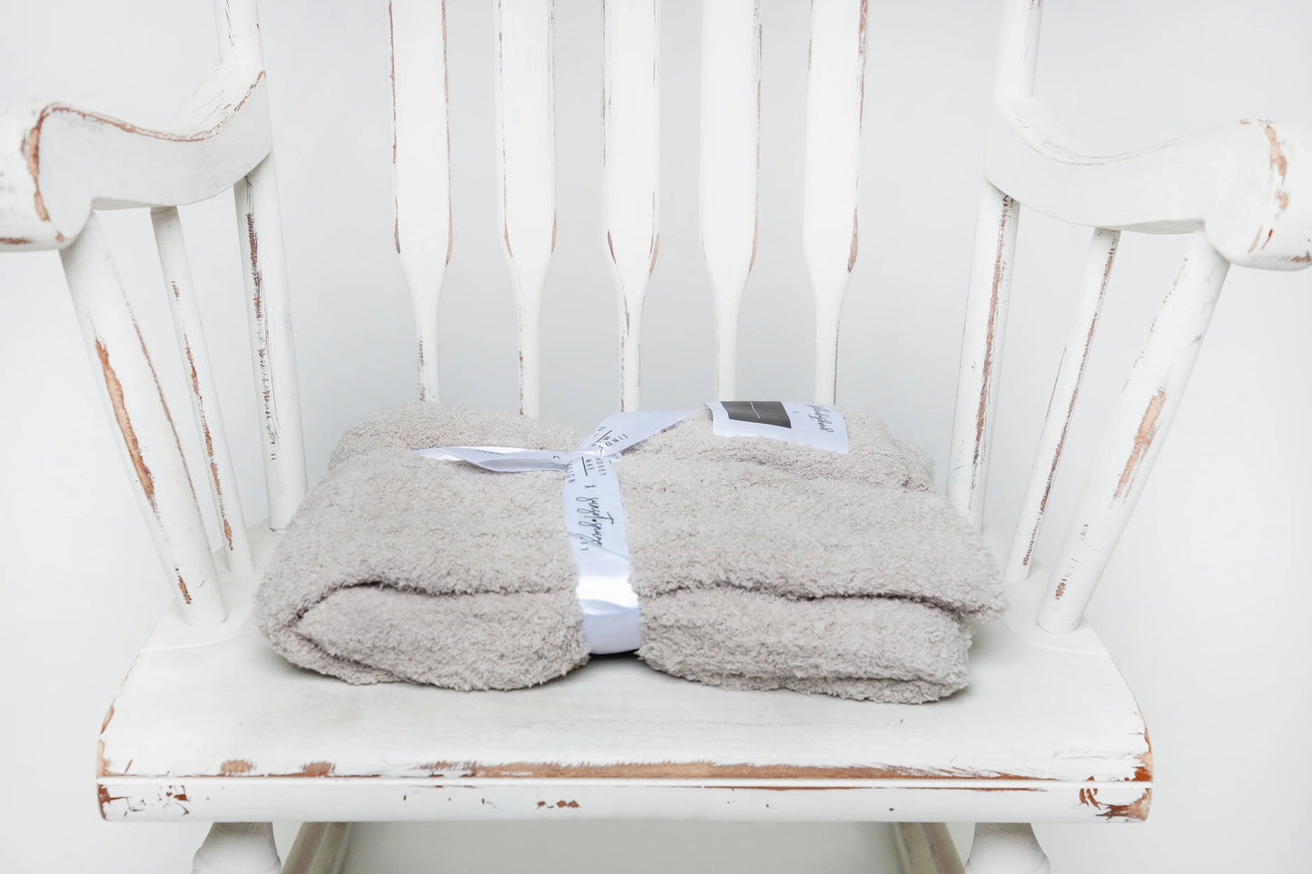 Foggy Dew Cable Knit Toddler Blanket