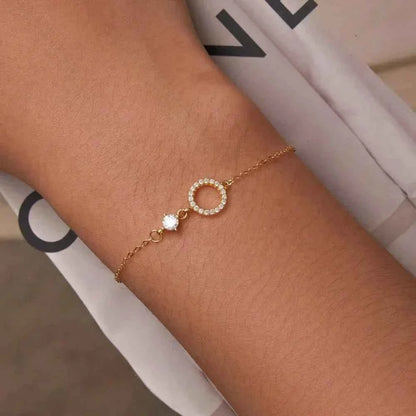 925 Sterling Silver Ring Chain Bracelet
