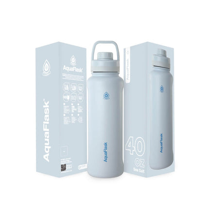AquaFlask 1080ml (40oz) Edelstahl-Trinkflasche mit Sportverschluss – Heiß- & Kaltgetränke, auslaufsicher, BPA--frei