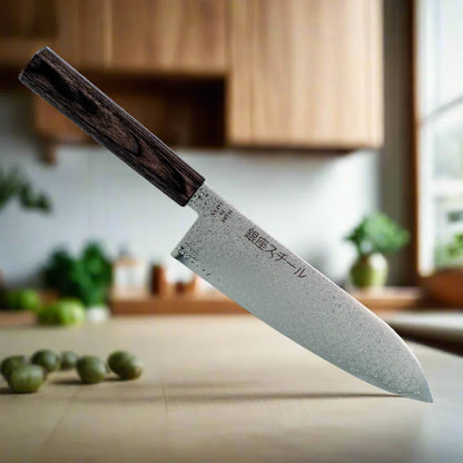 Seiryū (青龍) Serie - Santokumesser 180mm VG10 Damaststahl