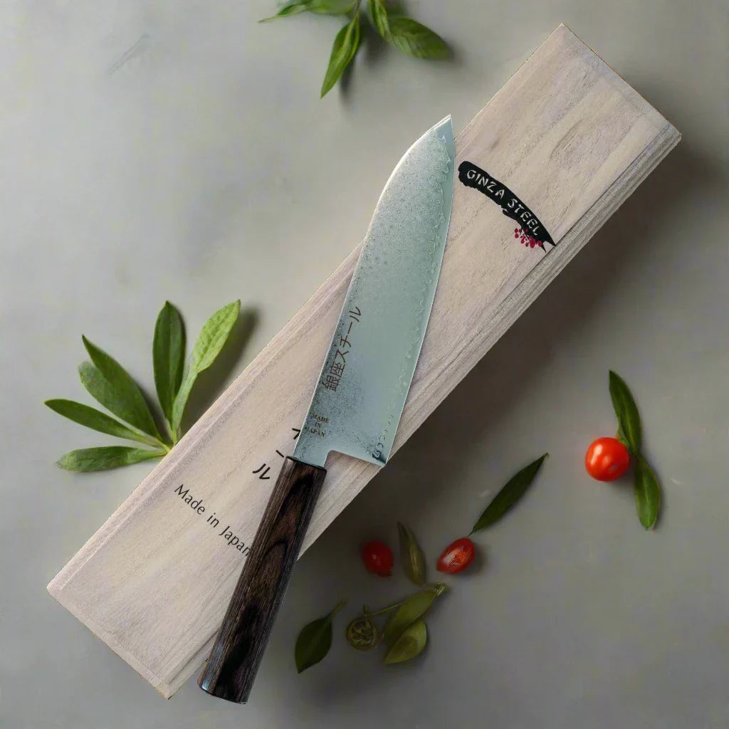 Seiryū (青龍) Serie - Santokumesser 180mm VG10 Damaststahl