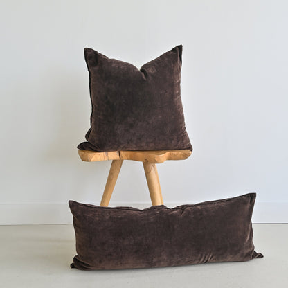 VELVET - HOTEL COLLECTION CHOCOLATE LUMBAR