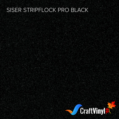 Siser Black StripFlock Pro Heat Transfer Vinyl ( discontinued by Siser, will replace by new product)