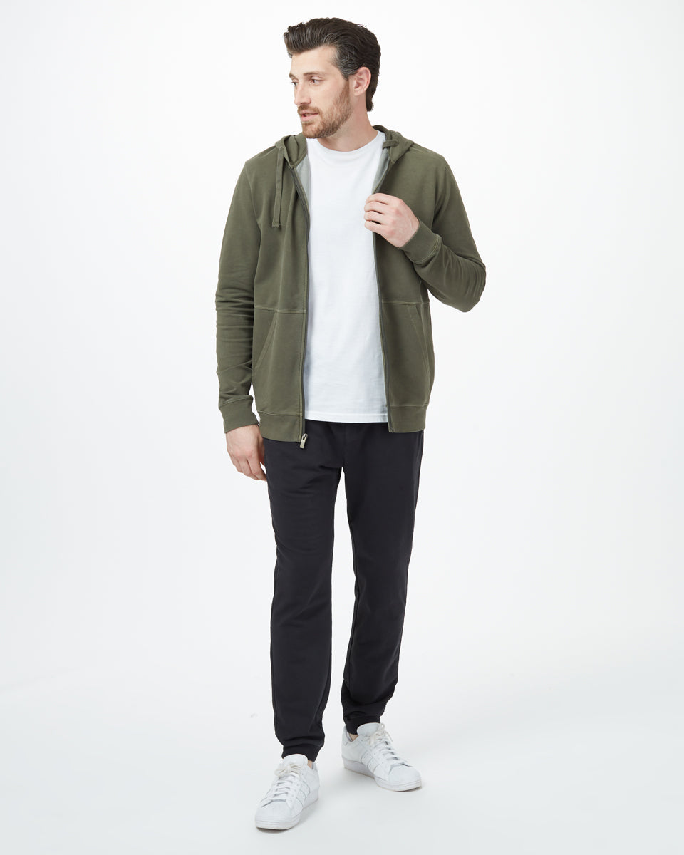 French-Terry-Kapuzenjacke mit Reißverschluss