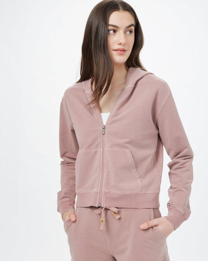 Französischer Frottee-Kapuzenpullover mit Reißverschluss