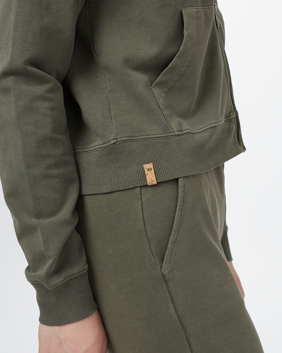 French-Terry-Kapuzenjacke mit Reißverschluss