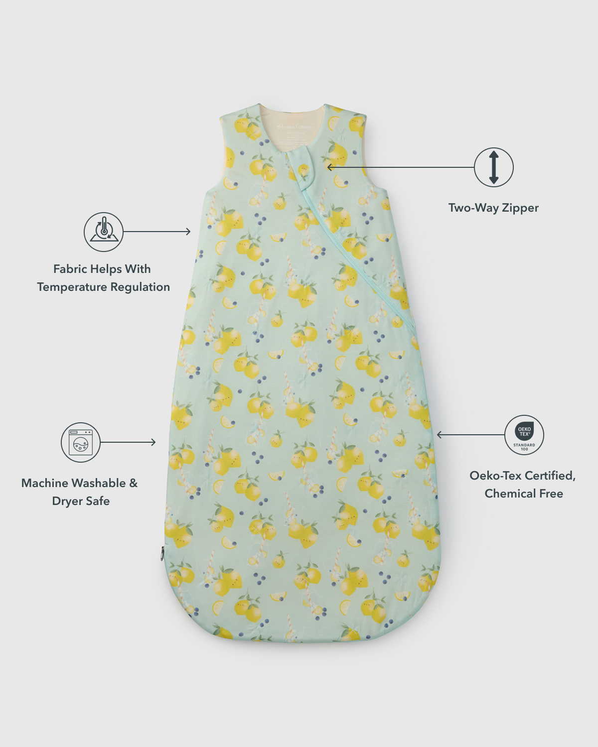 Baby Sleep Sack TENCEL™ 1.0 TOG - Lemon Squeezy