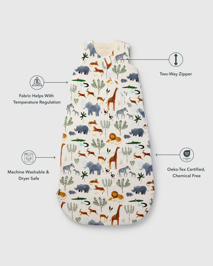 Baby Sleep Bag TENCEL™ 1.0 TOG - Safari Jungle