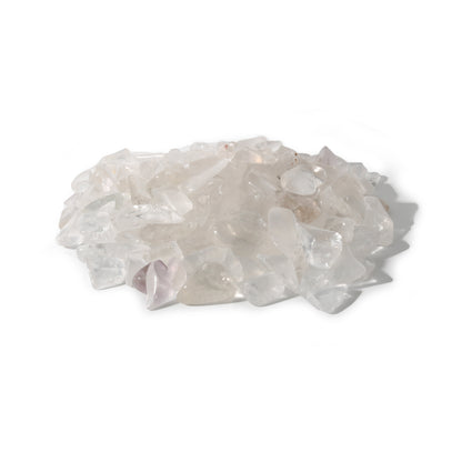 Clear Quartz B Tumbled Stones - Semi-Polished